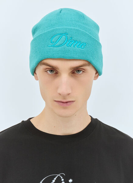  Dime Dime Cursive Beanie Hat - Mann Hats Blue One Size 