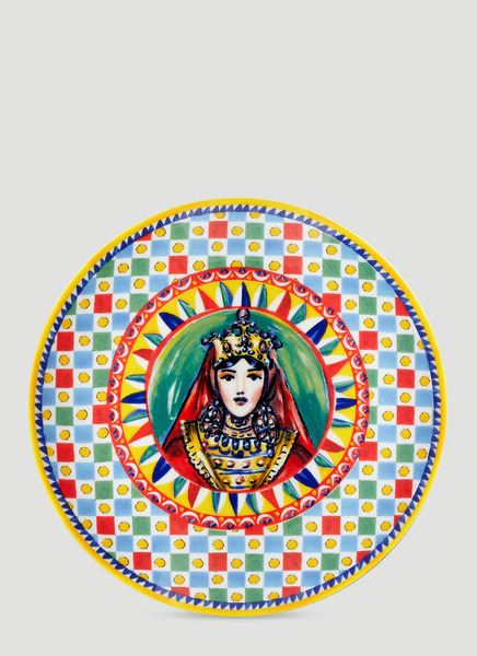  Dolce & Gabbana Casa Dolce & Gabbana Casa 'carretto Siciliano' Dessert Plate, Set Of Two -  Kitchen Multicoloured One Size 