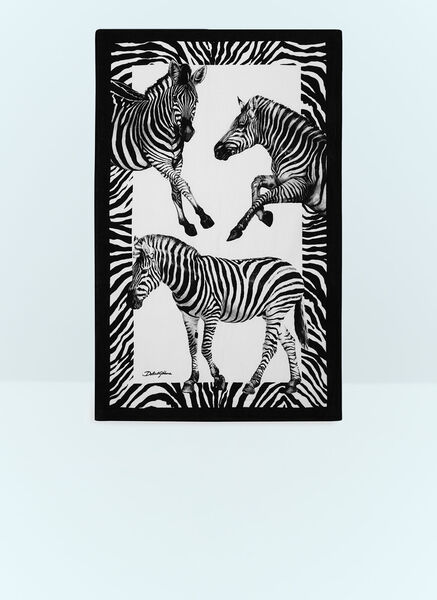 Dolce & Gabbana Casa Dolce & Gabbana Casa Zebra Beach Towel -  Textiles Black One Size 