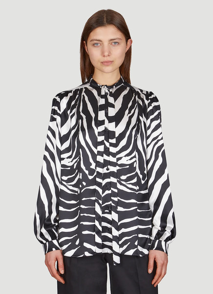 Dolce & Gabbana Dolce & Gabbana Zebra Print Shirt - Frau Hemden Black It - 38 