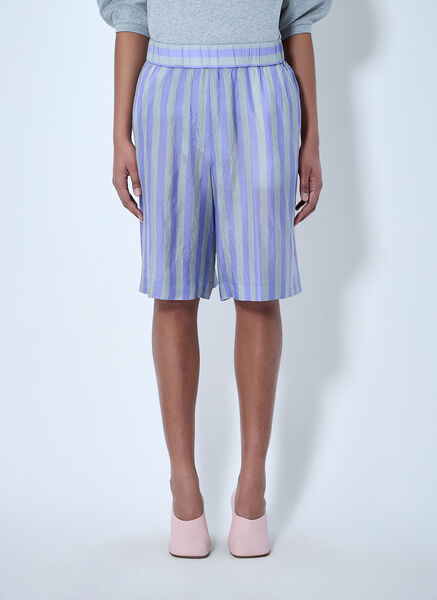  Dries Van Noten Dries Van Noten Striped Relaxed Shorts - Frau Shorts Lilac Xs 