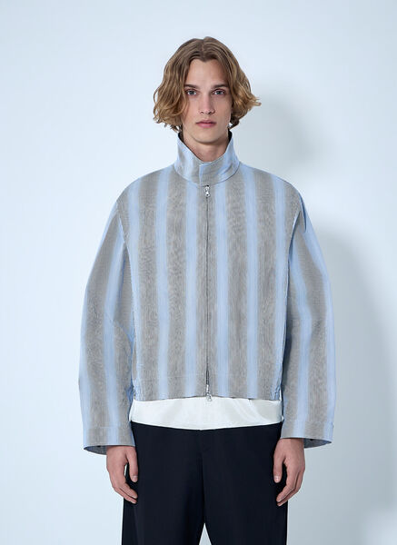  Dries Van Noten Dries Van Noten Striped Zip-up Jacket - Mann Jacken Blue M 