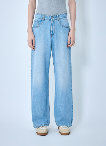  Erl Erl Flared Wide-leg Jeans - Mann Jeans Blue L 