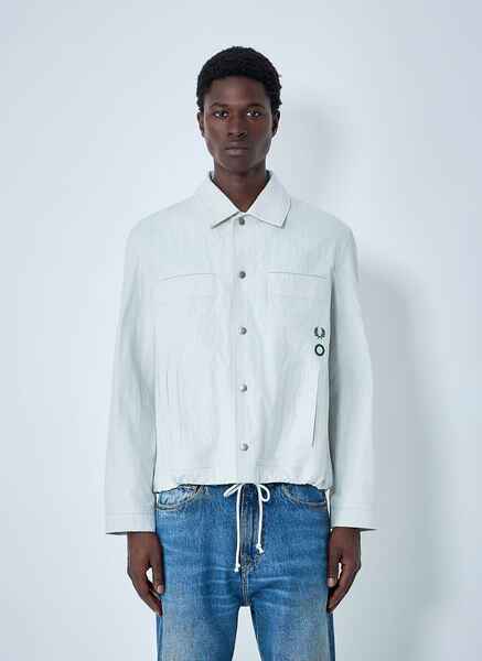  Fred Perry X Craig Green Fred Perry X Craig Green Collared Snap-button Jacket - Mann Jacken White S 