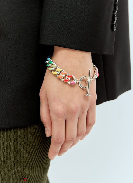  Fry Powers Fry Powers Rainbow Chunky Chain Link Bracelet - Frau Schmuck Silver One Size 