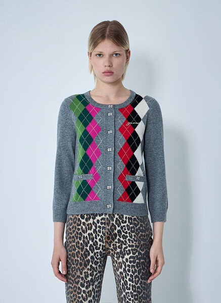  Ganni Ganni Cashmere-blend Cardigan - Frau Strick Grey M 