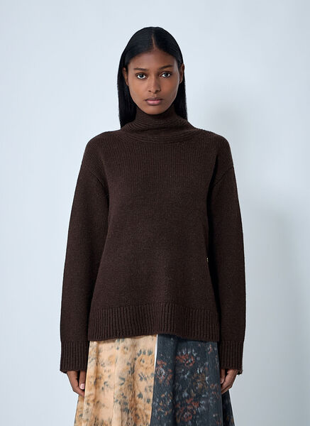  Ganni Ganni Wool-blend Sweater - Frau Strick Brown M 