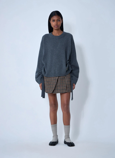  Ganni Ganni Wool-blend Sweater - Frau Strick Grey L - Xl 