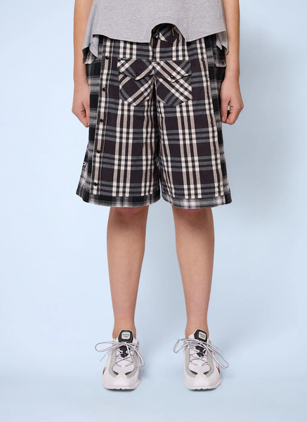  Gina Corrieri Gina Corrieri Check Shorts - Frau Shorts Grey M 