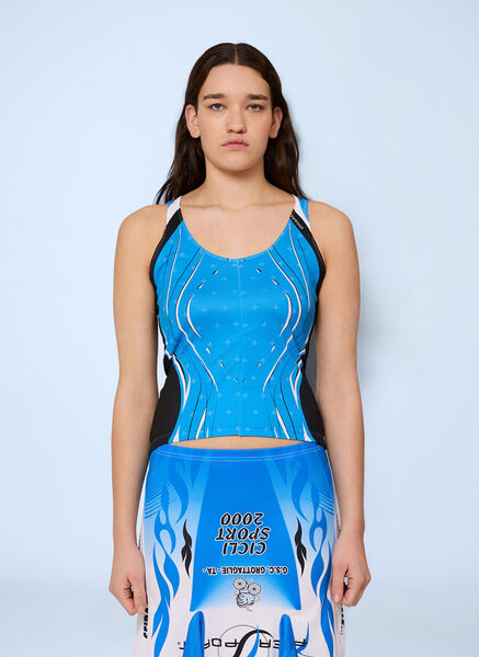  Gina Corrieri Gina Corrieri Racer Vest - Frau Tops Blue L 