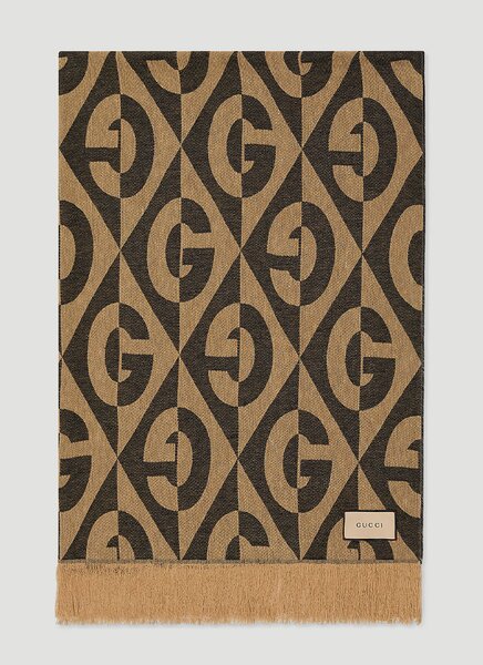 Gucci Gucci Gg Diamond Blanket -  Textiles Brown One Size 