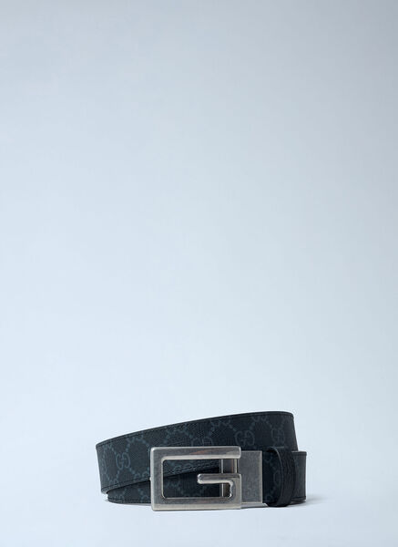  Gucci Gucci Interlocking G Leather Belt - Mann Gürtel Black 80 
