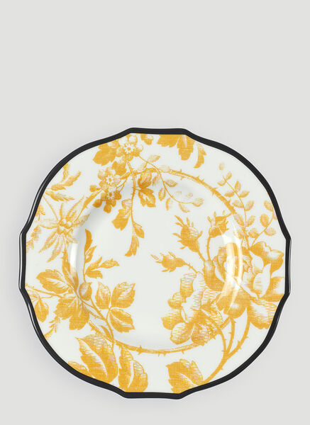 Gucci Gucci Set Of Two Herbarium Dessert Plate -  Kitchen Yellow One Size 
