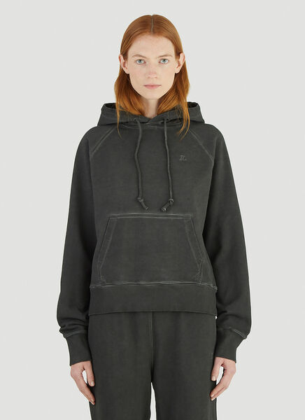  Helmut Lang Helmut Lang Classic Hooded Sweatshirt - Frau Sweatshirts Grey Xs 