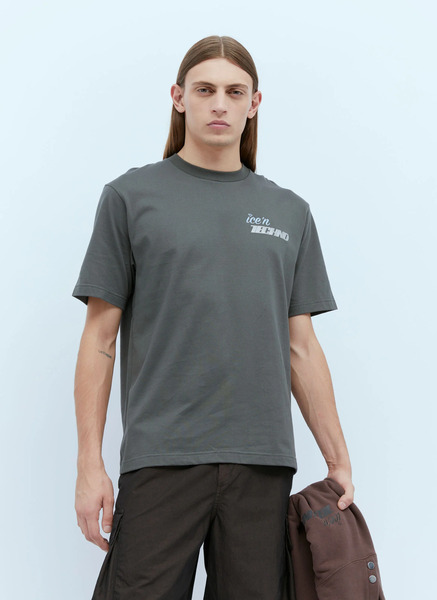  Ice & Techno Ice & Techno Ice'n Logo Print T-shirt - Mann T-shirts Grey S 