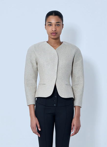 Jacquemus Jacquemus La Petite Veste Ovalo Jacket - Frau Jacken Beige Fr - 36 