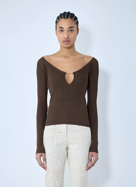  Jacquemus Jacquemus Le Haut Pralu Top - Frau Tops Brown Fr - 40 