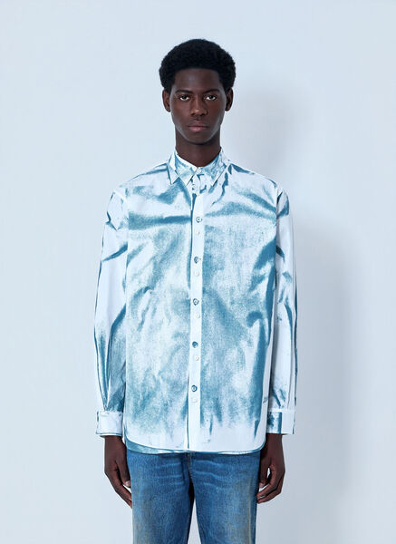  Jean Paul Gaultier Jean Paul Gaultier Abstract Print Button-down Shirt - Mann Hemden Blue S 