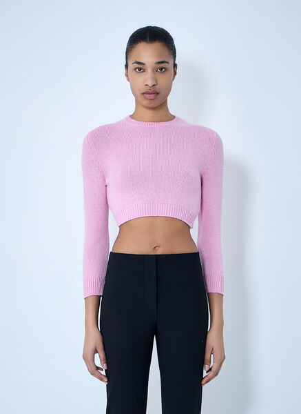  Jil Sander Jil Sander Cropped Knit Sweater - Frau Strick Pink It - 38 