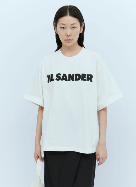  Jil Sander Jil Sander Logo Print T-shirt - Frau T-shirts White S 