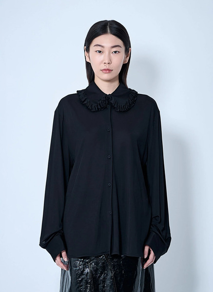  Jil Sander Jil Sander Viscose Shirt - Frau Hemden Black Fr - 36 