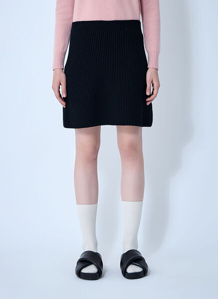  Jil Sander Jil Sander Wool Mini Skirt - Frau Röcke Black Fr - 36 