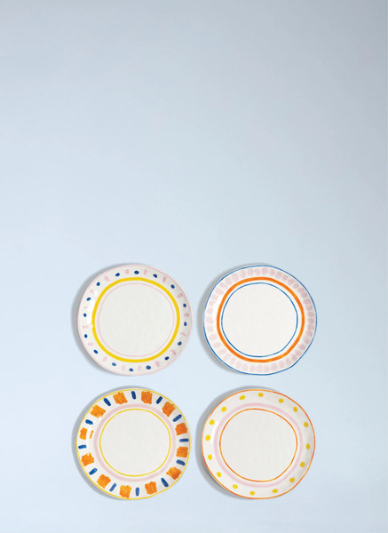 &k Amsterdam &k Amsterdam Set Of Four Boavista Dinner Plates -  Kitchen Multicolour One Size 