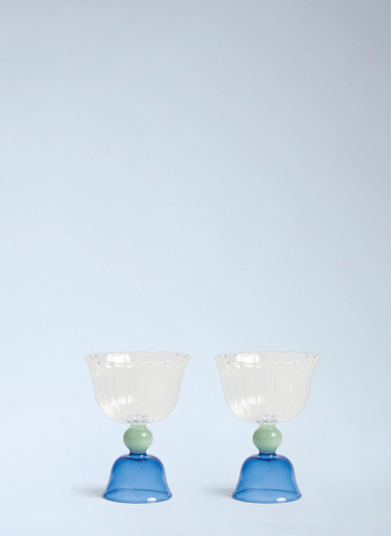  &k Amsterdam &k Amsterdam Set Of Two Tulip Glasses -  Glassware Multicolour One Size 