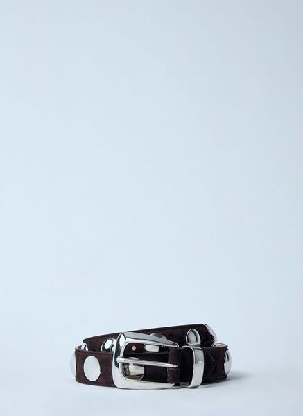  Khaite Khaite Benny Belt With Studs - Frau Gürtel Brown 90 