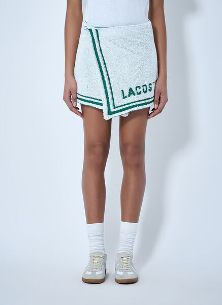  Lacoste Lacoste Runway Bouclé Knit Mini Skirt - Frau Röcke White S 