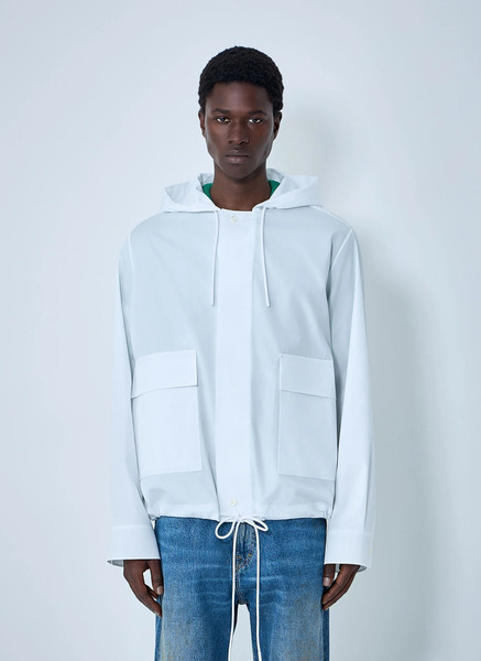  Lacoste Lacoste Runway Hooded Poplin Jacket - Mann Jacken White L - Xl 