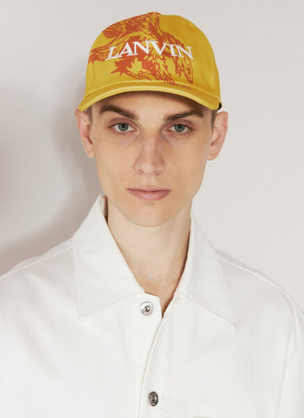  Lanvin X Future Lanvin X Future Logo Embroidery Baseball Cap - Mann Hats Yellow 58 