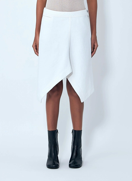  Lemaire Lemaire Asymmetric Denim Skirt - Frau Röcke White Fr - 34 
