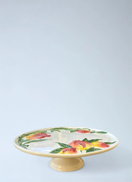  Les-ottomans Les-ottomans Embossed Ceramic Cake Stand -  Kitchen Multicolour One Size 