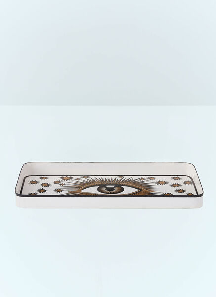  Les Ottomans Les Ottomans Eye Iron Tray -  Kitchen White One Size 