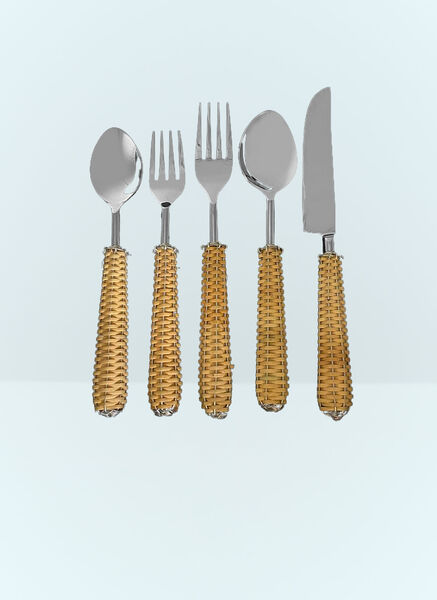  Les-ottomans Les-ottomans Rattan Cutlery Set -  Kitchen Beige One Size 