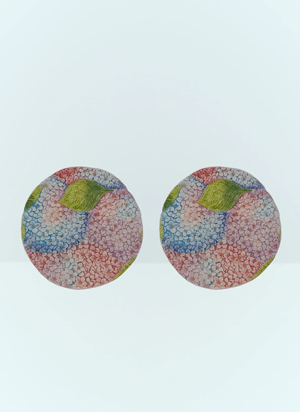  Les-ottomans Les-ottomans Set Of Two Ortensie Dessert Plates -  Kitchen Multicolour One Size 