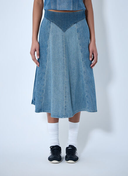 Levi's Levi's Paneled Denim Midi Skirt - Frau Röcke Blue 30 