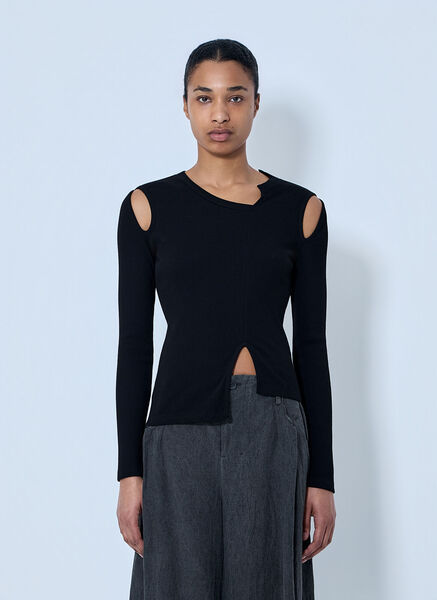  Limi Feu Limi Feu Asymmetric Long Sleeve Tee - Frau T-shirts Black It - 2 