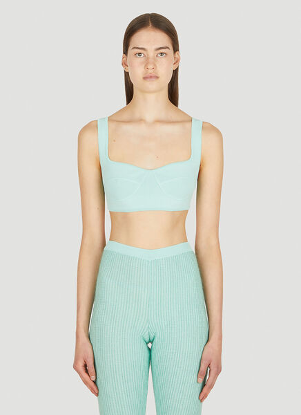  Marco Rambaldi Marco Rambaldi Ribbed Knit Top - Frau Tops Green Xs 