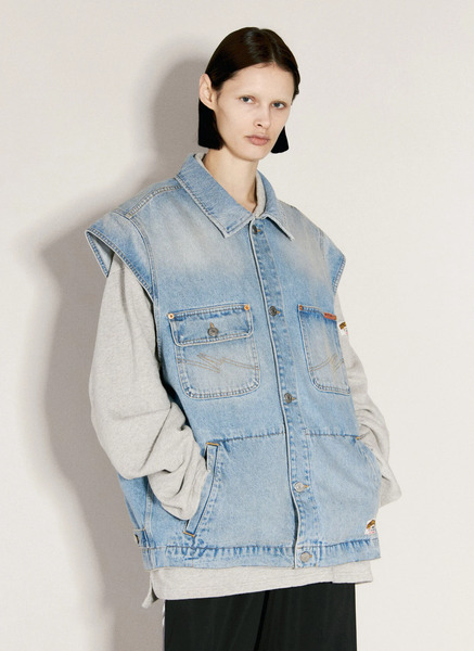  Martine Rose Martine Rose Denim Gilet - Frau Jacken Blue Xs 