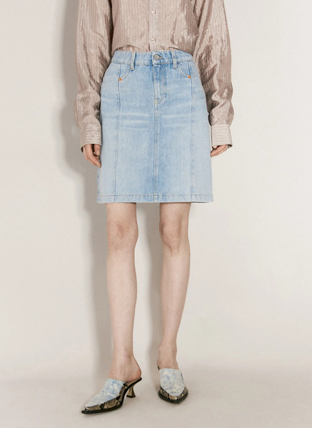  Martine Rose Martine Rose Narrow Front Mini Skirt - Frau Röcke Blue Xs 