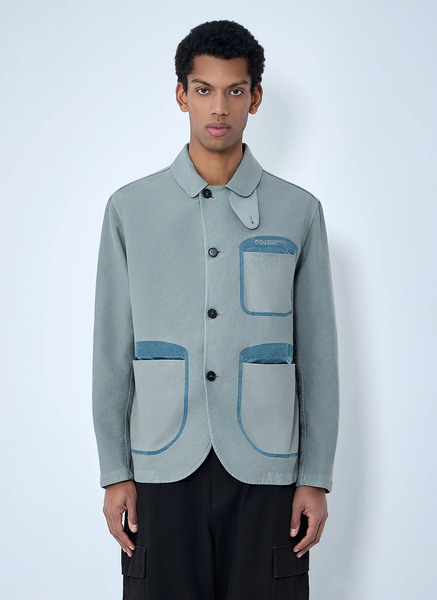  Massimo Osti Studio Massimo Osti Studio Contrast Pocket Work Jacket - Mann Blazers Grey Xl 