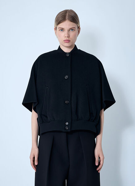  Max Mara Max Mara Cashmere Cropped Sleeve Jacket - Frau Jacken Black M - L 