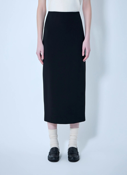  Max Mara Max Mara Compact Crêpe Jersey Midi Skirt - Frau Röcke Black It - 42 