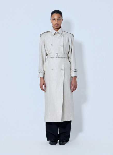  Max Mara Max Mara Double-breasted Trench Coat - Frau Mäntel Beige It - 38 