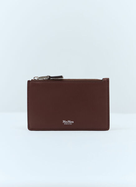  Max Mara Max Mara Logo Embossed Cardholder - Frau Cardholders Brown One Size 
