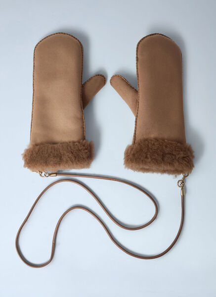 Max Mara Max Mara Sand Gloves - Frau Handschuhe Camel S - M 