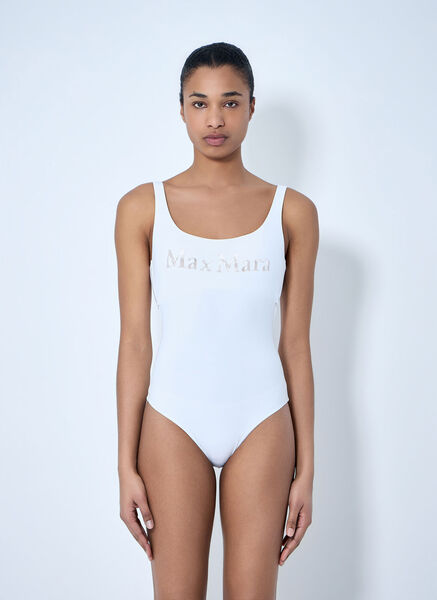  Max Mara Max Mara Scoop Neck Swimsuit - Frau Bademode White I 
