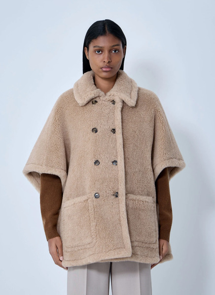  Max Mara Max Mara Shearling Cape - Frau Mäntel Beige One Size 